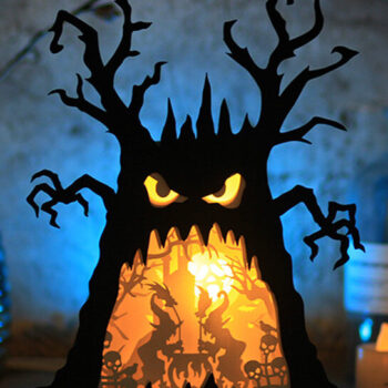 Intra απο ξύλο plywood 3mm-4mm πάχος - Δέντρο φάντασμα Απόκριες σκοτεινές μάγισσες Δίασταση 15x15 cm INTRAFABR-80836149 - Image 6