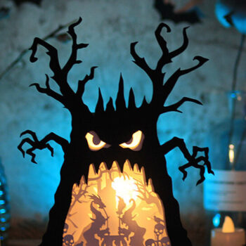 Intra απο ξύλο plywood 3mm-4mm πάχος - Δέντρο φάντασμα Απόκριες σκοτεινές μάγισσες Δίασταση 15x15 cm INTRAFABR-80836149 - Image 7