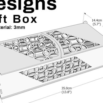 Intra απο ξύλο plywood 3mm-4mm πάχος - Κουτί δώρου Δίασταση 20x20 cm INTRAFABR-11622534 - Image 3