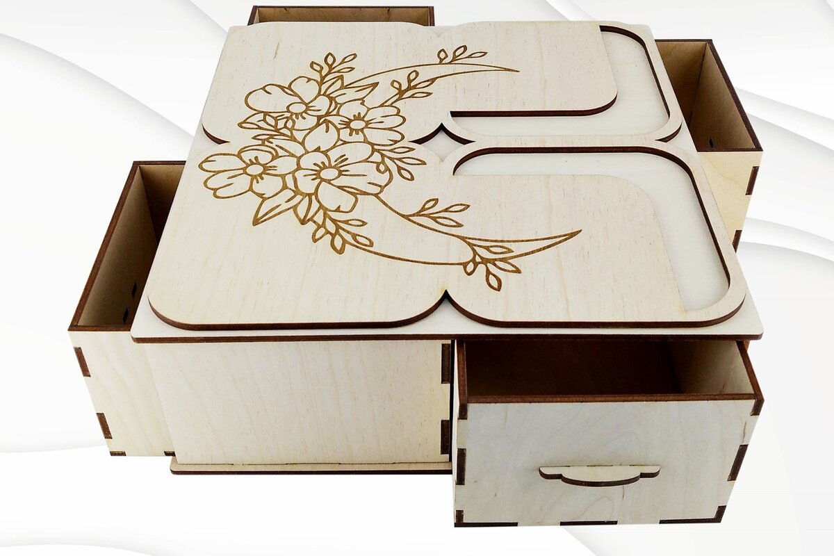 Intra απο ξύλο plywood 3mm-4mm πάχος - Κουτί δώρου 4 σε 1 Δίασταση 206x206 cm INTRAFABR-30328628