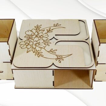 Intra απο ξύλο plywood 3mm-4mm πάχος - Κουτί δώρου 4 σε 1 Δίασταση 206x206 cm INTRAFABR-30328628 - Image 7