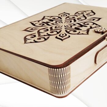 Intra απο ξύλο plywood 3mm-4mm πάχος - Κουτί δώρου 6x9 ίντσες Σχέδιο κοπής με λέιζερ. Δίασταση 6x9 cm INTRAFABR-66111701 - Image 2