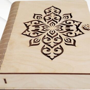 Intra απο ξύλο plywood 3mm-4mm πάχος - Κουτί δώρου 6x9 ίντσες Σχέδιο κοπής με λέιζερ. Δίασταση 6x9 cm INTRAFABR-66111701 - Image 7