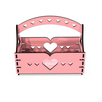 Intra απο ξύλο plywood 3mm-4mm πάχος - Καλάθι δώρου κοπής με λέιζερ Δίασταση 20x20 cm INTRAFABR-108457502 - Image 2