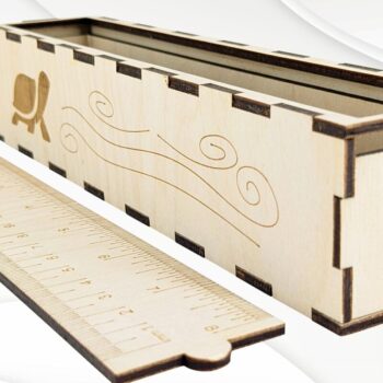 Intra απο ξύλο plywood 3mm-4mm πάχος - Θήκη δώρου για μολύβια κομμένη σχεδίαση Δίασταση 215x45 cm INTRAFABR-108111152 - Image 1