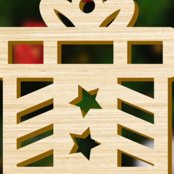 Intra απο ξύλο plywood 3mm-4mm πάχος - Διακόσμηση Χριστουγεννιάτικου Δέντρου Κουτί δώρου Δίασταση 5x4 cm INTRAFABR-48262082 - Image 3