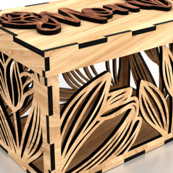 Intra απο ξύλο plywood 3mm-4mm πάχος - Κουτί δώρου για τη μαμά Δίασταση 2x2 cm INTRAFABR-121127742 - Image 1