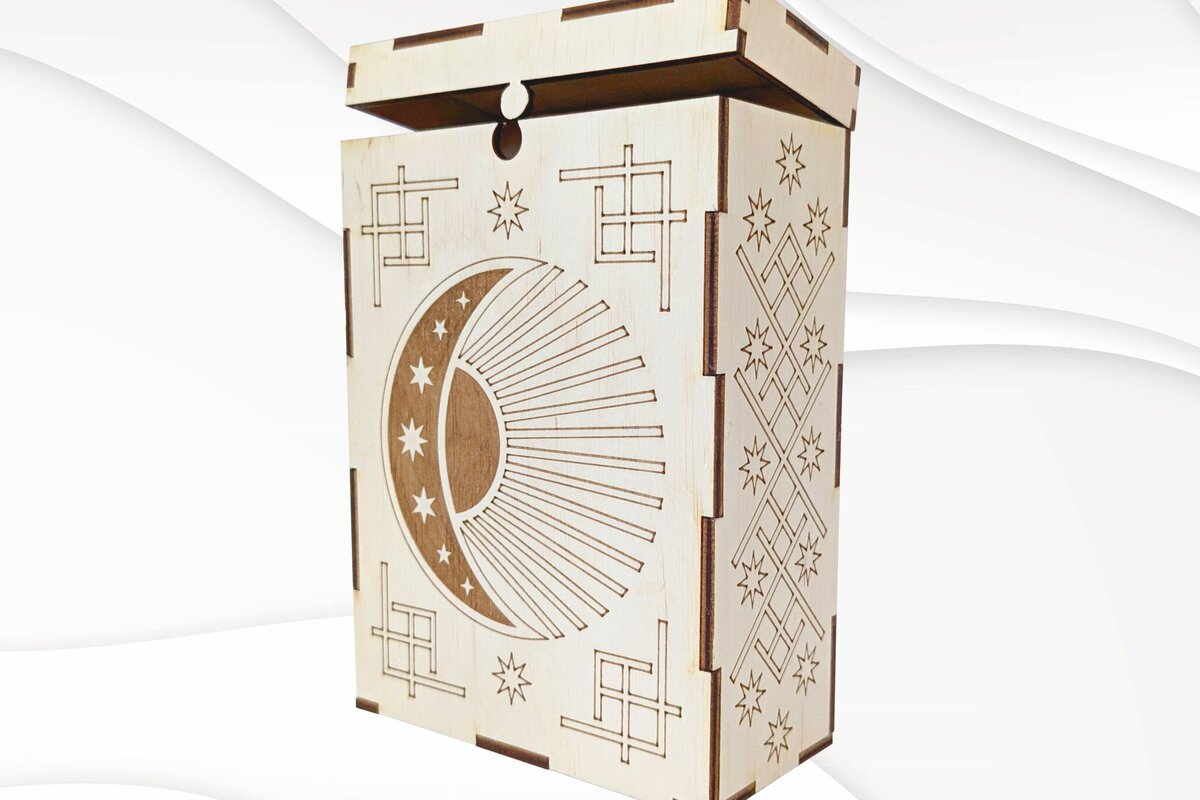 Intra απο ξύλο plywood 3mm-4mm πάχος - Κουτί δώρου για κάρτες Ταρώ Δίασταση 166x116 cm INTRAFABR-120104265