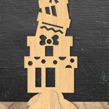 Intra απο ξύλο plywood 3mm-4mm πάχος - Κουτί δώρου Laser Cut Διακόσμηση σπιτιού  1 Δίασταση 20x20 cm INTRAFABR-112551643 - Image 1