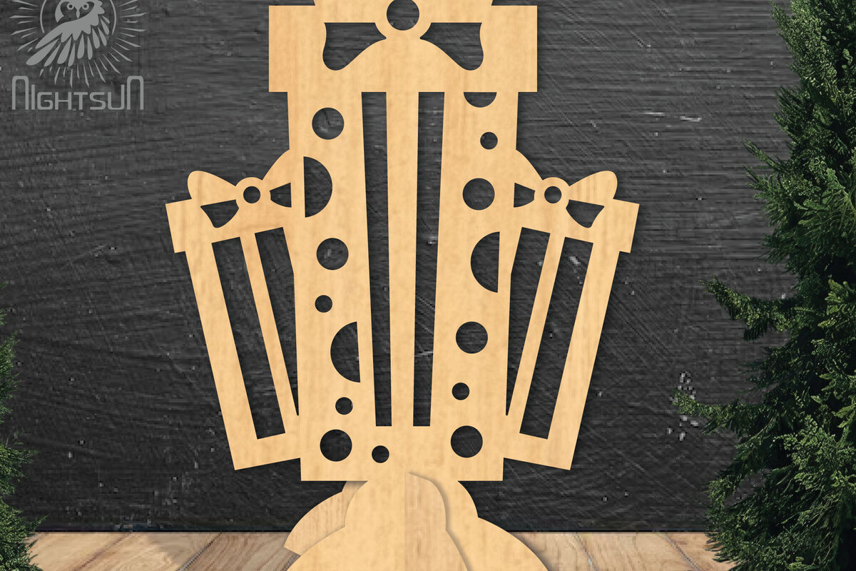 Intra απο ξύλο plywood 3mm-4mm πάχος - Κουτί δώρου Laser Cut Διακόσμηση σπιτιού  2 Δίασταση 20x20 cm INTRAFABR-112551673