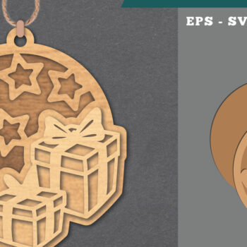 Intra απο ξύλο plywood 3mm-4mm πάχος - Κουτί δώρου Στολίδι με Δίασταση 6x6 cm INTRAFABR-112074865 - Image 1