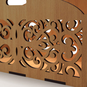 Intra απο ξύλο plywood 3mm-4mm πάχος - Κουτί δώρου Δέσμη Ξύλινου Κουτιού Laser Cut 02 Δίασταση 15x15 cm INTRAFABR-84738876 - Image 3