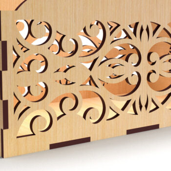 Intra απο ξύλο plywood 3mm-4mm πάχος - Κουτί δώρου Δέσμη Ξύλινου Κουτιού Laser Cut 02 Δίασταση 15x15 cm INTRAFABR-84738876 - Image 5