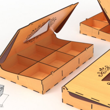 Intra απο ξύλο plywood 3mm-4mm πάχος - Κουτί δώρου, Κουτί με καρύδια,  κοπής με λέιζερ,  Δίασταση 4x4 cm INTRAFABR-84160239 - Image 1