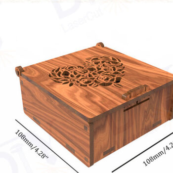 Intra απο ξύλο plywood 3mm-4mm πάχος - Σετ κουτί δώρου με καρδιές Δίασταση 4x4 cm INTRAFABR-116216286 - Image 5