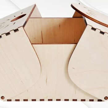 Intra απο ξύλο plywood 3mm-4mm πάχος - Κουτί δώρου Sun Pattern, Design Cut Laser. Δίασταση 133x126 cm INTRAFABR-68147720 - Image 2