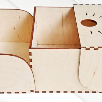 Intra απο ξύλο plywood 3mm-4mm πάχος - Κουτί δώρου Sun Pattern, Design Cut Laser. Δίασταση 133x126 cm INTRAFABR-68147720 - Image 4