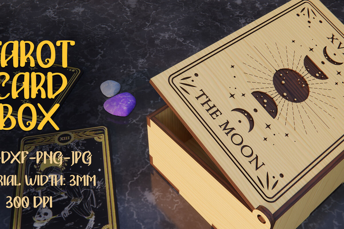 Intra απο ξύλο plywood 3mm-4mm πάχος - Κουτί δώρου . Κάρτα Ταρώ Δίασταση 15x15 cm INTRAFABR-79305256