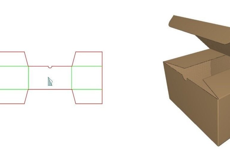 Intra απο ξύλο plywood 3mm-4mm πάχος - Πρότυπο κουτί δώρου Pdf, Jpg, PNG, /DXF Δίασταση 13x10 cm INTRAFABR-33634943