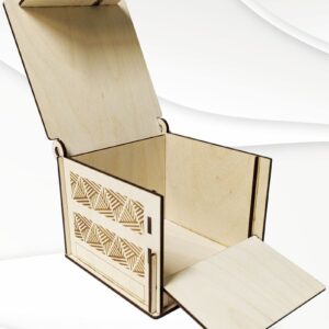 Intra απο ξύλο plywood 3mm-4mm πάχος - Κουτί δώρου με δύο καπάκια, έτοιμα κομμένα αρχεία λέιζερ Δίασταση 89x105 cm INTRAFABR-87679651