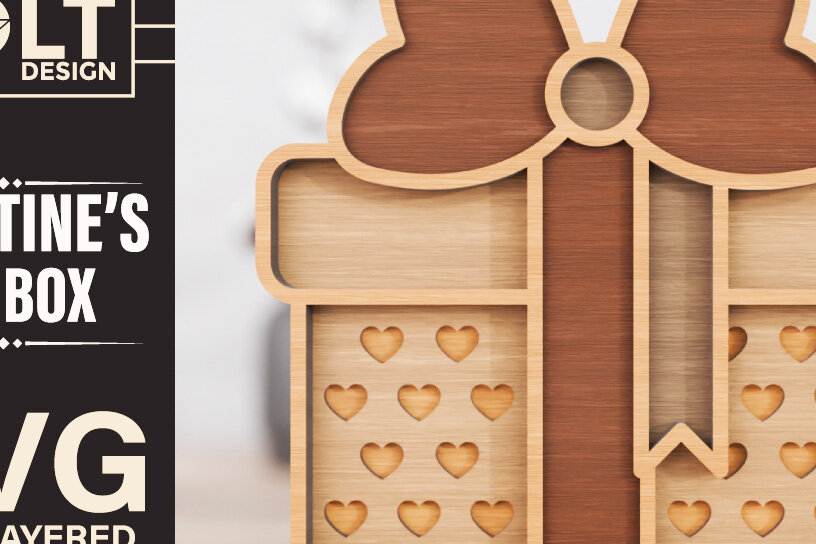 Intra απο ξύλο plywood 3mm-4mm πάχος - Κουτί δώρου Valentines Special Craft File Δίασταση 20x25 cm INTRAFABR-89478677
