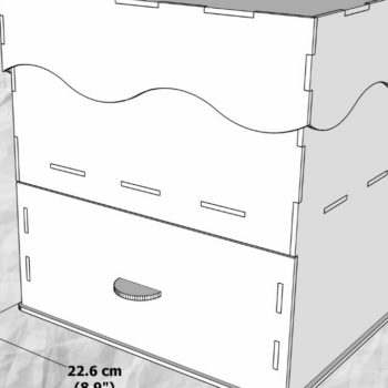 Intra απο ξύλο plywood 3mm-4mm πάχος - Κουτί δώρου με συρτάρι και καπάκι, Δίασταση 4x4 cm INTRAFABR-80664675 - Image 1