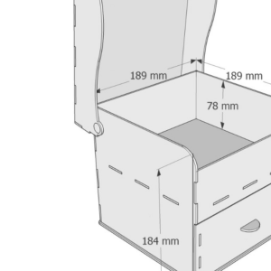 Intra απο ξύλο plywood 3mm-4mm πάχος - Κουτί δώρου με καπάκι και συρτάρι | Glowforge Δίασταση 4x4 cm INTRAFABR-78889975