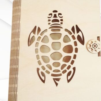 Intra απο ξύλο plywood 3mm-4mm πάχος - Κουτί δώρου με με μοτίβο χελώνας Δίασταση 36x170 cm INTRAFABR-67005845 - Image 1