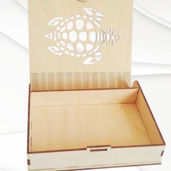 Intra απο ξύλο plywood 3mm-4mm πάχος - Κουτί δώρου με με μοτίβο χελώνας Δίασταση 36x170 cm INTRAFABR-67005845 - Image 3