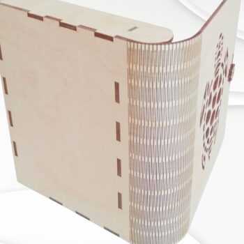 Intra απο ξύλο plywood 3mm-4mm πάχος - Κουτί δώρου με με μοτίβο χελώνας Δίασταση 36x170 cm INTRAFABR-67005845 - Image 4