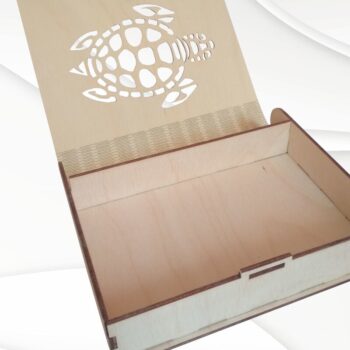 Intra απο ξύλο plywood 3mm-4mm πάχος - Κουτί δώρου με με μοτίβο χελώνας Δίασταση 36x170 cm INTRAFABR-67005845 - Image 5