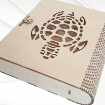 Intra απο ξύλο plywood 3mm-4mm πάχος - Κουτί δώρου με με μοτίβο χελώνας Δίασταση 36x170 cm INTRAFABR-67005845 - Image 6