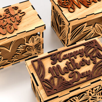 Intra απο ξύλο plywood 3mm-4mm πάχος - Κουτιά δώρων για τη γιορτή της μητέρας Δίασταση 2x2 cm INTRAFABR-119255135 - Image 2