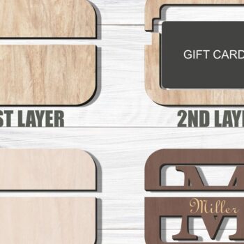 Intra απο ξύλο plywood 3mm-4mm πάχος - Πακέτο θήκης δωροκάρτας Laser Cut Δίασταση 30x20 cm INTRAFABR-113915074 - Image 3