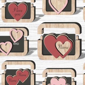 Intra απο ξύλο plywood 3mm-4mm πάχος - Πακέτο θήκης δωροκάρτας Valentines Δίασταση 20x20 cm INTRAFABR-88294574 - Image 1