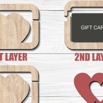 Intra απο ξύλο plywood 3mm-4mm πάχος - Πακέτο θήκης δωροκάρτας Valentines Δίασταση 20x20 cm INTRAFABR-88294574 - Image 6