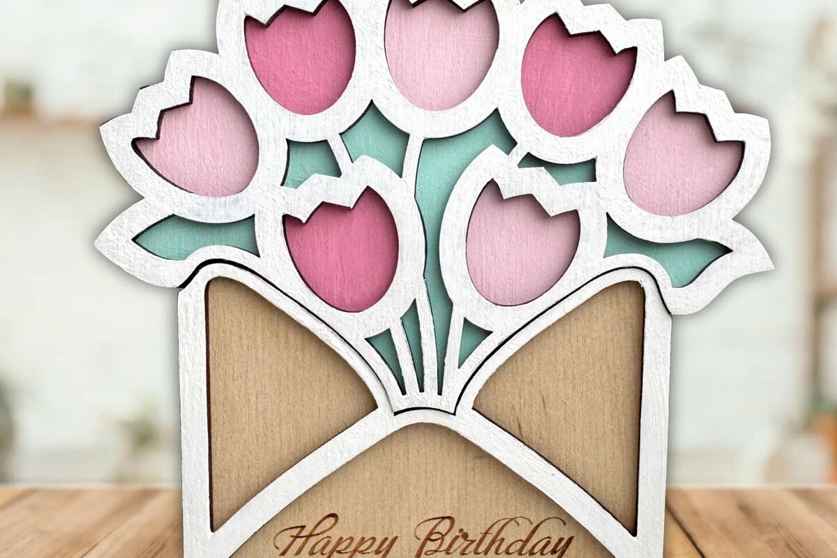 Intra απο ξύλο plywood 3mm-4mm πάχος - Κάτοχος δωροκάρτας Χρόνια πολλά  Δίασταση 20x20 cm INTRAFABR-89757253