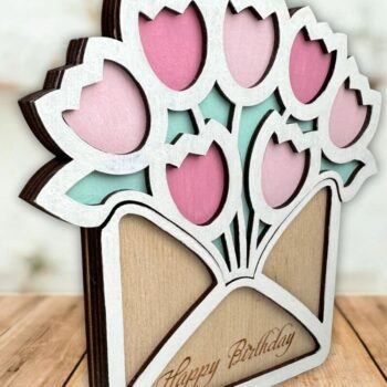 Intra απο ξύλο plywood 3mm-4mm πάχος - Κάτοχος δωροκάρτας Χρόνια πολλά Δίασταση 20x20 cm INTRAFABR-89757253 - Image 2