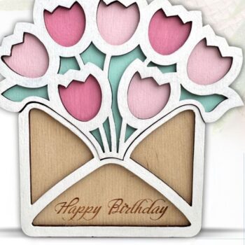 Intra απο ξύλο plywood 3mm-4mm πάχος - Κάτοχος δωροκάρτας Χρόνια πολλά Δίασταση 20x20 cm INTRAFABR-89757253 - Image 3