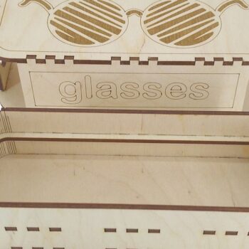 Intra απο ξύλο plywood 3mm-4mm πάχος - Θήκη δώρου για γυαλιά, σχέδιο κοπής με λέιζερ. Δίασταση 163x67 cm INTRAFABR-71848784 - Image 2