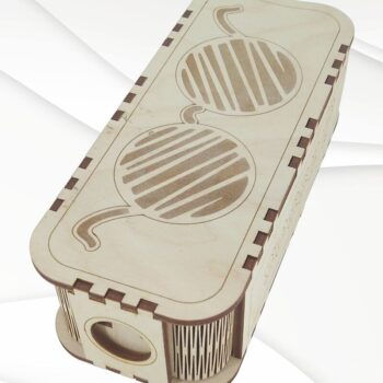 Intra απο ξύλο plywood 3mm-4mm πάχος - Θήκη δώρου για γυαλιά, σχέδιο κοπής με λέιζερ. Δίασταση 163x67 cm INTRAFABR-71848784 - Image 4