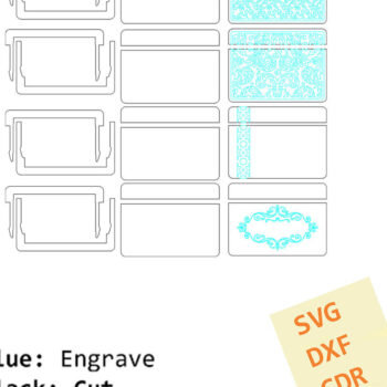Intra απο ξύλο plywood 3mm-4mm πάχος - Δώρο, Κουτί πιστωτικής κάρτας. 4 Μοντέλα Δίασταση 37x2 cm INTRAFABR-90326547 - Image 2