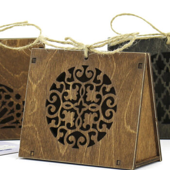 Intra απο ξύλο plywood 3mm-4mm πάχος - Δώρο, Κουτί πιστωτικής κάρτας. 7 Σχέδια Δίασταση 37x2 cm INTRAFABR-91360782 - Image 4