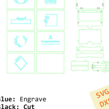 Intra απο ξύλο plywood 3mm-4mm πάχος - Δώρο, Κουτί πιστωτικής κάρτας.  κοπής με λέιζερ Δίασταση 37x2 cm INTRAFABR-90326537 - Image 9
