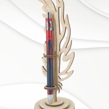 Intra απο ξύλο plywood 3mm-4mm πάχος - Θήκη δώρου για στυλό, σιλουέτα με πούπουλα. Δίασταση 178x71 cm INTRAFABR-122077129 - Image 2