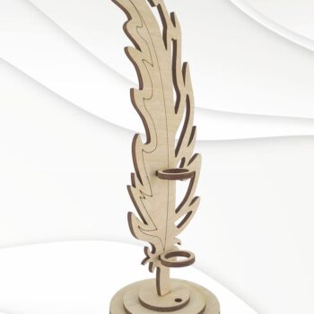 Intra απο ξύλο plywood 3mm-4mm πάχος - Θήκη δώρου για στυλό, σιλουέτα με πούπουλα. Δίασταση 178x71 cm INTRAFABR-122077129 - Image 3