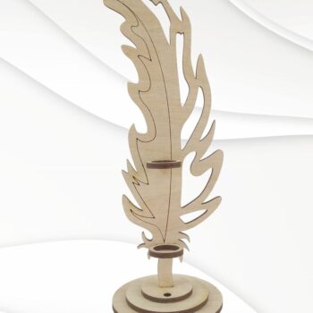 Intra απο ξύλο plywood 3mm-4mm πάχος - Θήκη δώρου για στυλό, σιλουέτα με πούπουλα. Δίασταση 178x71 cm INTRAFABR-122077129 - Image 4