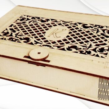 Intra απο ξύλο plywood 3mm-4mm πάχος - Κουτί κοσμημάτων δώρου,  Design Cut Laser. Δίασταση 196x144 cm INTRAFABR-34758951 - Image 1