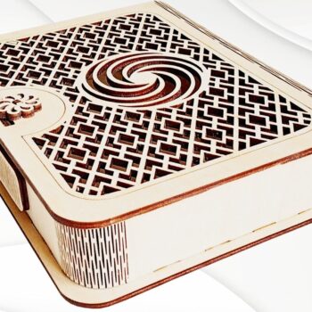 Intra απο ξύλο plywood 3mm-4mm πάχος - Κουτί δώρου με μοτίβο, Laser Δίασταση 4x6 cm INTRAFABR-74690696 - Image 3