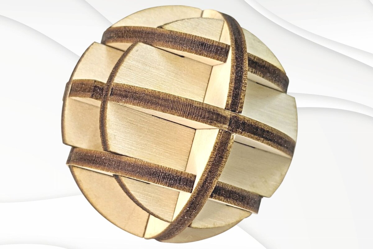 Intra απο ξύλο plywood 3mm-4mm πάχος -  με λέιζερ μπάλα παιχνιδιών δώρου Δίασταση 42x42 cm INTRAFABR-94512398